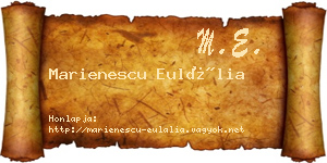 Marienescu Eulália névjegykártya